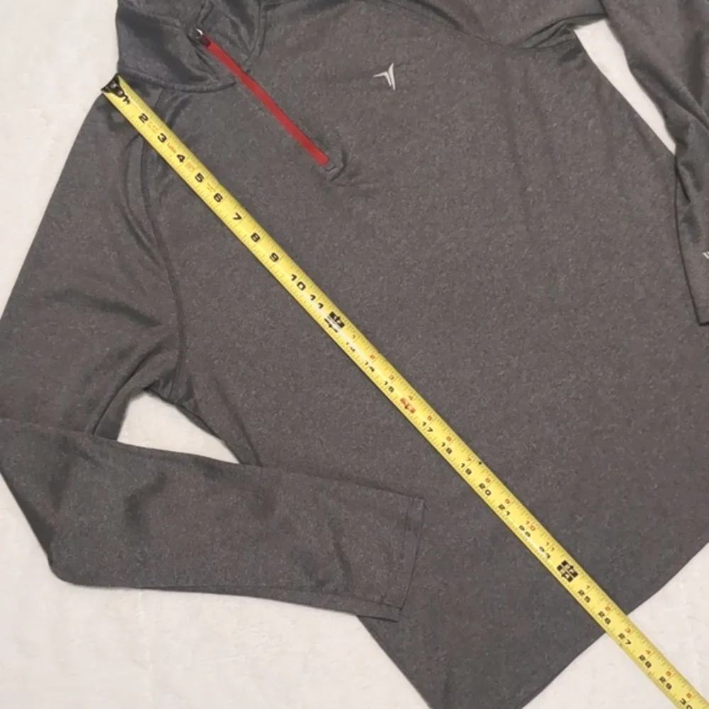 Old Navy Athletic 1/4 Zip Long Sleeve Active Pullover Shirt Gray Sz Med Men's